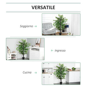 ALBERO BANIANO ARTIFICIALE PIANTA FINTA INTERNO ED ESTERNO ALTA 145CM