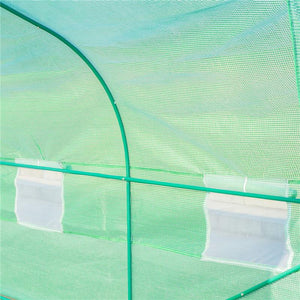 SERRA DA GIARDINO A TUNNEL CON 8 FINESTRE E PORTA AVVOLGIBILE 6 X 3 X 2M