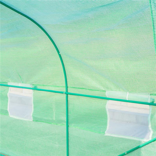 SERRA DA GIARDINO A TUNNEL CON 8 FINESTRE E PORTA AVVOLGIBILE 6 X 3 X 2M