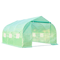 SERRA DA GIARDINO 3.5X3X2 M SERRA CON TETTO A SPIOVENTE IN PE PER PIANTE VERDE