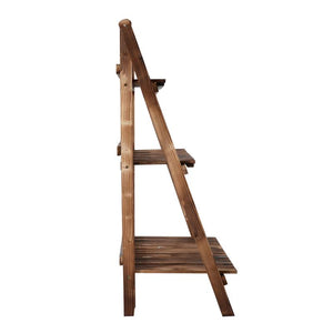 SCALETTA FIORIERA PORTAVASI DA GIARDINO A 3 RIPIANI IN LEGNO DI ABETE, 100X37X93CM
