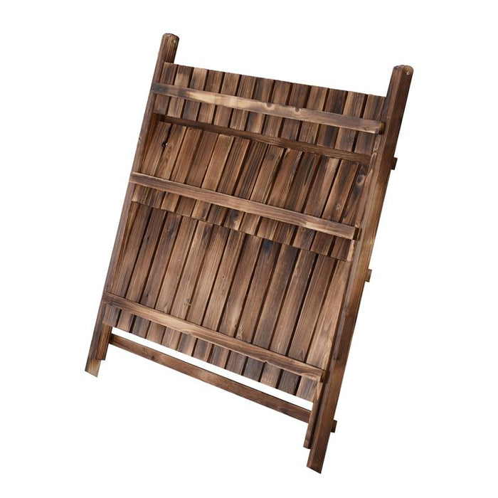 SCALETTA FIORIERA PORTAVASI DA GIARDINO A 3 RIPIANI IN LEGNO DI ABETE, 100X37X93CM