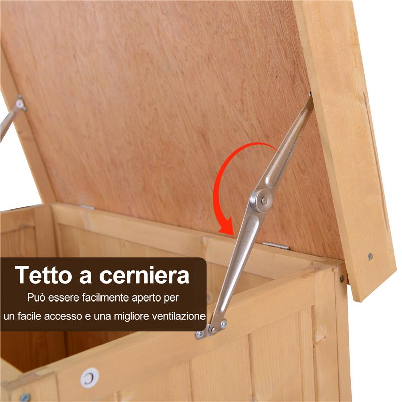 ARMADIO DA ESTERNO PORTA ATTREZZI 74 × 43 × 88 CM IN LEGNO NATURALE