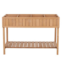 ORTO PENSILE URBANO CON 8 GRIGLIE E RIPIANO INFERIORE 120 X 60 X 81 CM LEGNO