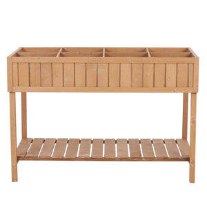 ORTO PENSILE URBANO CON 8 GRIGLIE E RIPIANO INFERIORE 120 X 60 X 81 CM LEGNO