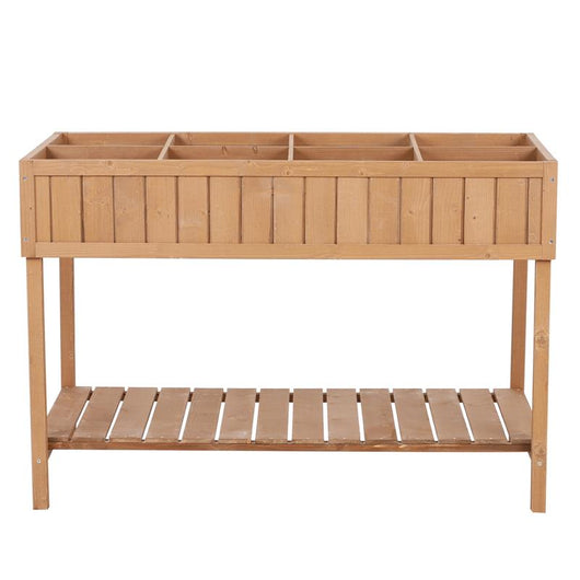 ORTO PENSILE URBANO CON 8 GRIGLIE E RIPIANO INFERIORE 120 X 60 X 81 CM LEGNO