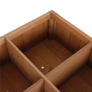 ORTO PENSILE URBANO CON 8 GRIGLIE E RIPIANO INFERIORE 120 X 60 X 81 CM LEGNO