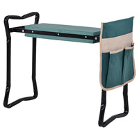 INGINOCCHIATOIO PANCA DA GIARDINO PIEGHEVOLE CON TASCA PORTA ATTREZZI