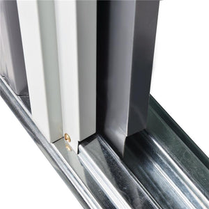 CASETTA PORTA ATTREZZI CON PORTA SCORREVOLE IN ACCIAIO NERO 163 X 89 X 182 CM