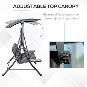 DONDOLO 3 POSTI DA GIARDINO O BALCONE CON TETTUCCIO E 2 TAVOLINI