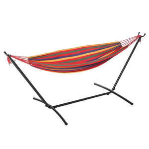 AMACA DA GIARDINO AUTOPORTANTE IN ACCIAIO E COTONE MULTICOLOR