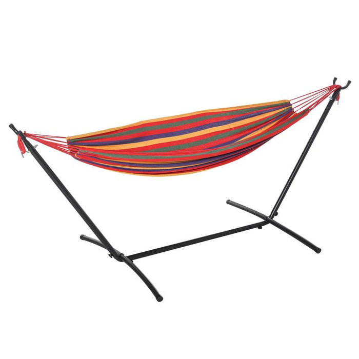 AMACA DA GIARDINO AUTOPORTANTE IN ACCIAIO E COTONE MULTICOLOR