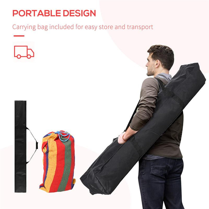 AMACA DA GIARDINO AUTOPORTANTE IN ACCIAIO E COTONE MULTICOLOR