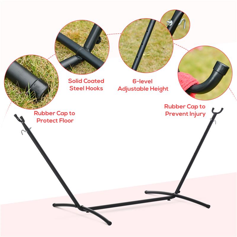 AMACA DA GIARDINO AUTOPORTANTE IN ACCIAIO E COTONE MULTICOLOR