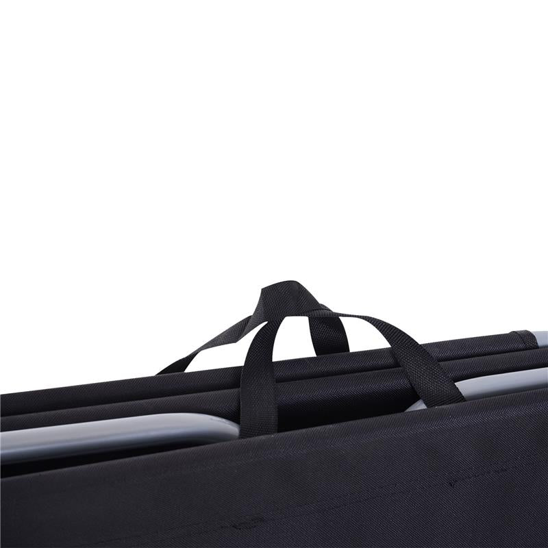 SDRAIO DA GIARDINO PIEGHEVOLE IN METALLO E TESSUTO 180 X 55 X 24 CM NERO