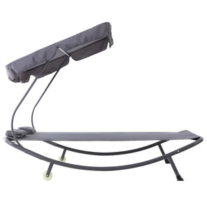 LETTINO PRENDISOLE MATRIMONIALE CON TETTUCCIO REGOLABILE 200X173X155CM GRIGIO