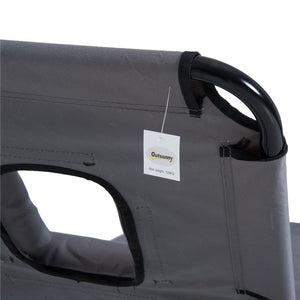 LETTINO PRENDISOLE RELAX PIEGHEVOLE CON CUSCINO 190X56 X 28 CM GRIGIO