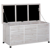 PANCA CONTENITORE IN LEGNO DI ABETE CASSAPANCA DA ESTERNO BIANCO