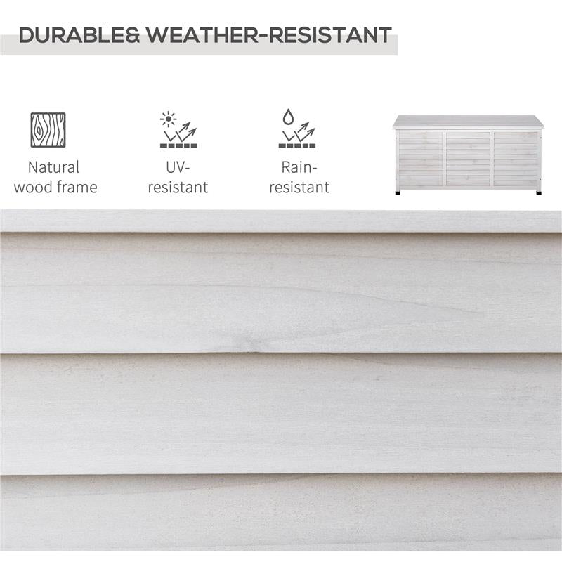 PANCA CONTENITORE IN LEGNO DI ABETE CASSAPANCA DA ESTERNO BIANCO