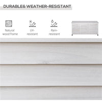 PANCA CONTENITORE IN LEGNO DI ABETE CASSAPANCA DA ESTERNO BIANCO