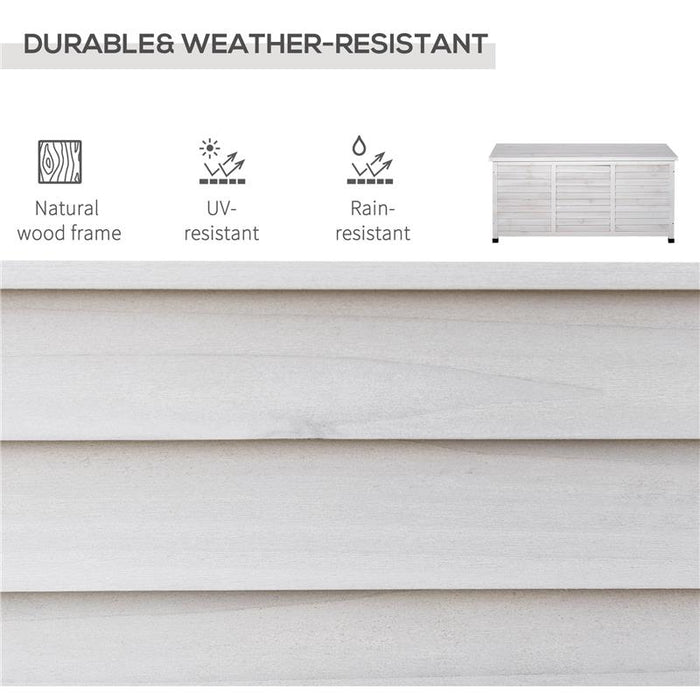 PANCA CONTENITORE IN LEGNO DI ABETE CASSAPANCA DA ESTERNO BIANCO