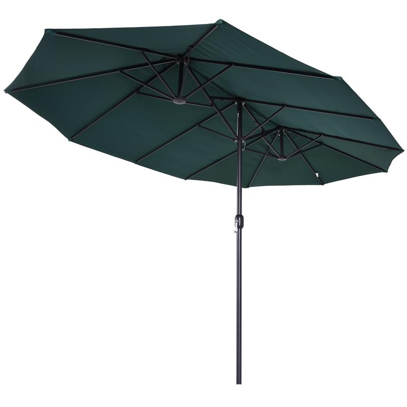 OMBRELLONE DOPPIO TETTUCCIO DA ESTERNO 460 X 270 X 240 VERDE