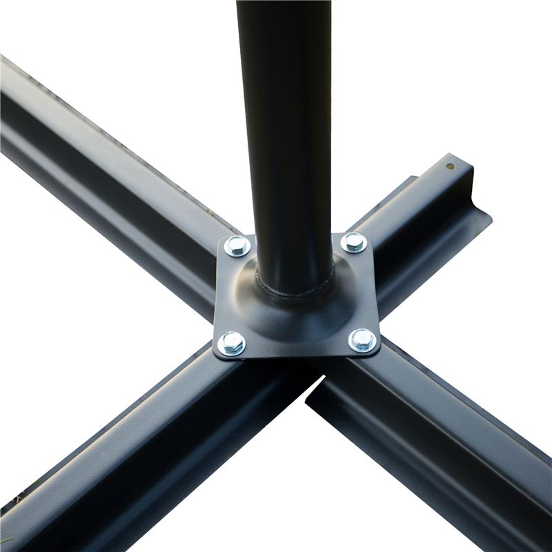 OMBRELLONE DA GIARDINO A BRACCIO DELUXE INCLINABILE CON MANOVELLA 3 M GRIGIO