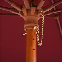 OMBRELLONE DA GIARDINO 2.5 X2.5 M CON TETTUCCIO ANTIVENTO IN POLIESTERE ROSSO