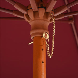 OMBRELLONE DA GIARDINO 2.5 X2.5 M CON TETTUCCIO ANTIVENTO IN POLIESTERE ROSSO