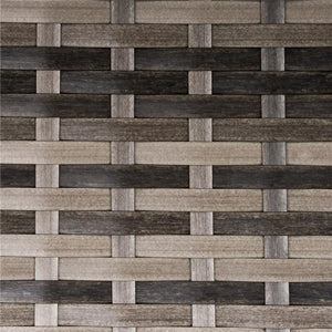 TAVOLINO IN RATTAN SINTETICO DA ESTERNO IMPERMEABILE 45 X 45 X 44 CM GRIGIO