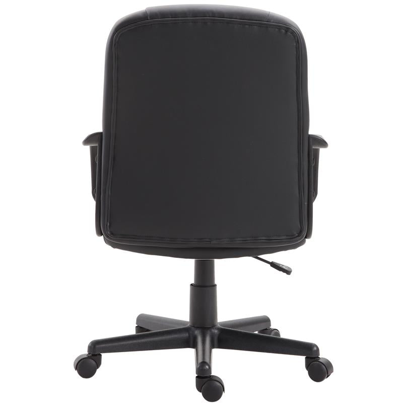 SEDIA UFFICIO ERGONOMICA IMBOTTITA GIREVOLE CON ROTELLE NERO