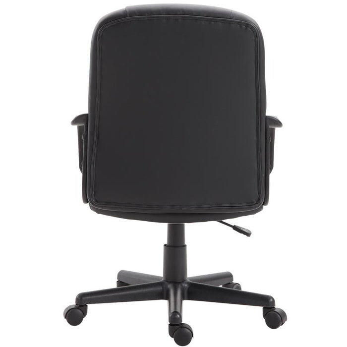 SEDIA UFFICIO ERGONOMICA IMBOTTITA GIREVOLE CON ROTELLE NERO