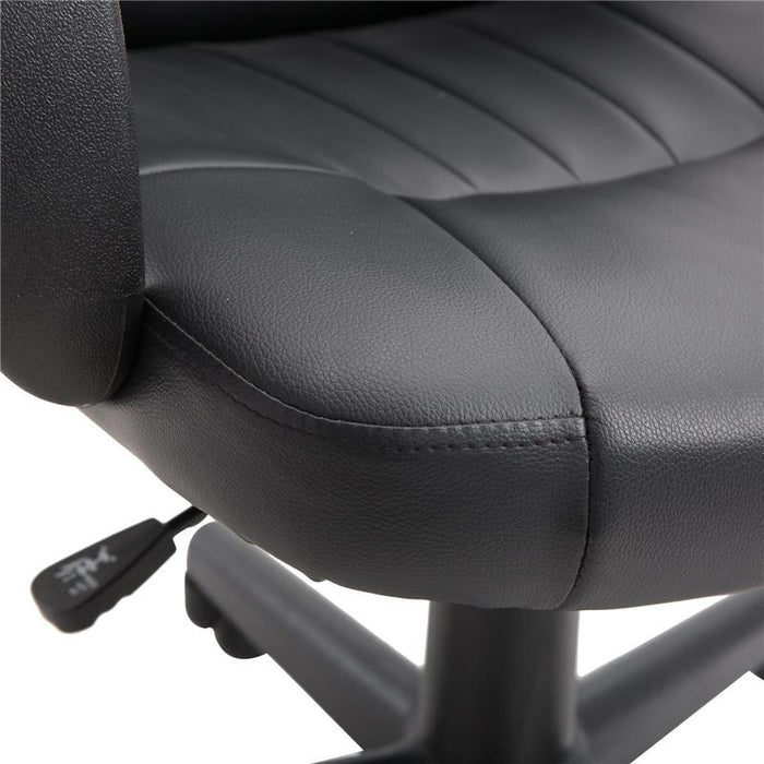 SEDIA UFFICIO ERGONOMICA IMBOTTITA GIREVOLE CON ROTELLE NERO