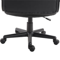 SEDIA UFFICIO ERGONOMICA IMBOTTITA GIREVOLE CON ROTELLE NERO