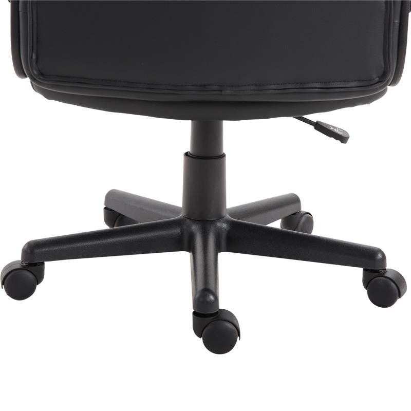 SEDIA UFFICIO ERGONOMICA IMBOTTITA GIREVOLE CON ROTELLE NERO