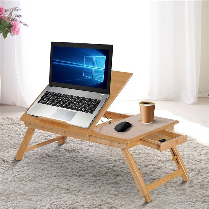 TAVOLINO DA LETTO PER PC PORTATILE CON SISTEMA DI RAFFREDDAMENTO 55X35X22-30 CM