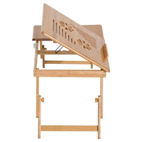 TAVOLINO DA LETTO PER PC PORTATILE CON SISTEMA DI RAFFREDDAMENTO 55X35X22-30 CM