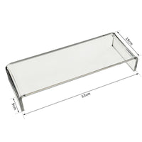 SUPPORTO IN VETRO ACRILICO TRASPARENTE PER COMPUTER TV SCHERMI 53 X 19 X 9 CM
