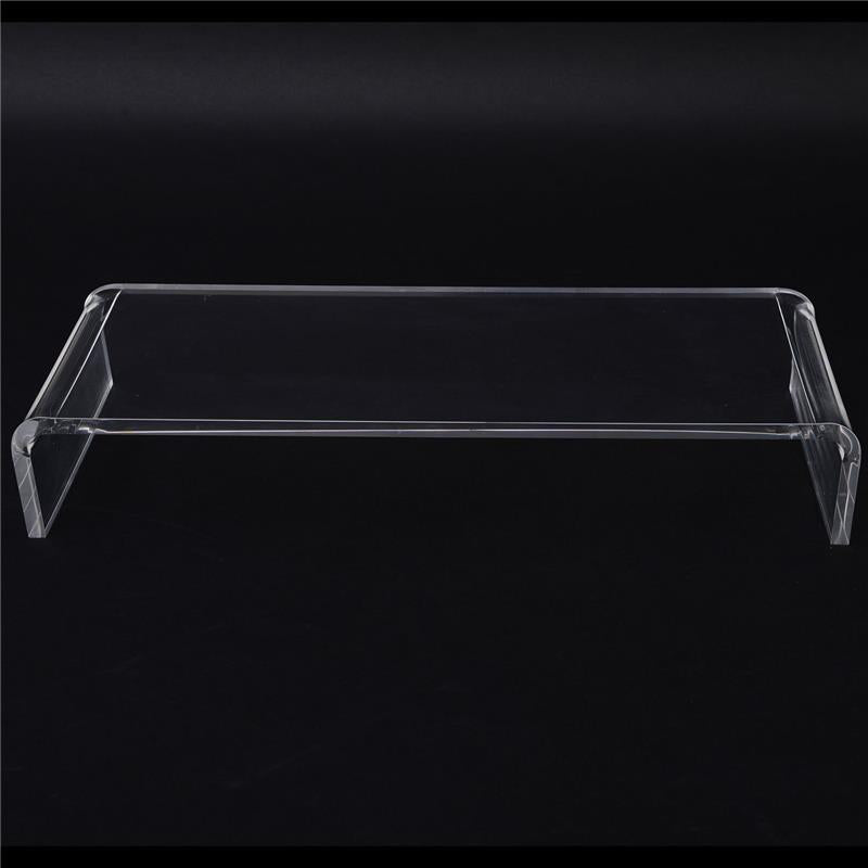 SUPPORTO IN VETRO ACRILICO TRASPARENTE PER COMPUTER TV SCHERMI 53 X 19 X 9 CM