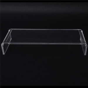 SUPPORTO IN VETRO ACRILICO TRASPARENTE PER COMPUTER TV SCHERMI 53 X 19 X 9 CM