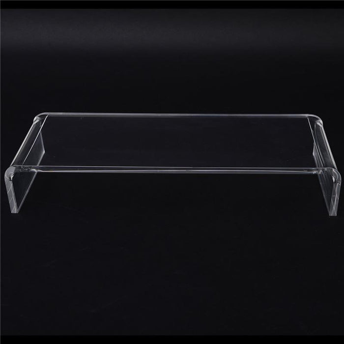 SUPPORTO IN VETRO ACRILICO TRASPARENTE PER COMPUTER TV SCHERMI 53 X 19 X 9 CM