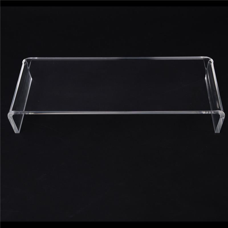 SUPPORTO IN VETRO ACRILICO TRASPARENTE PER COMPUTER TV SCHERMI 53 X 19 X 9 CM