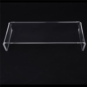 SUPPORTO IN VETRO ACRILICO TRASPARENTE PER COMPUTER TV SCHERMI 53 X 19 X 9 CM