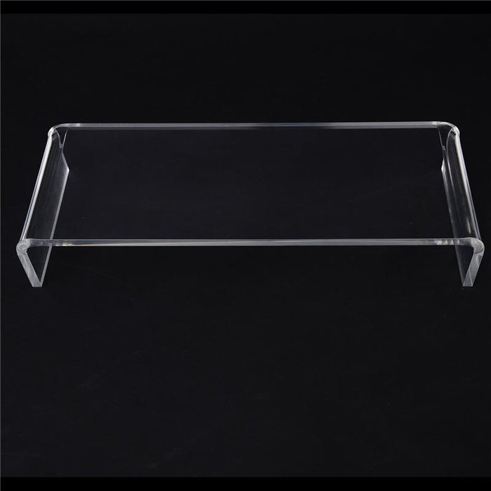 SUPPORTO IN VETRO ACRILICO TRASPARENTE PER COMPUTER TV SCHERMI 53 X 19 X 9 CM
