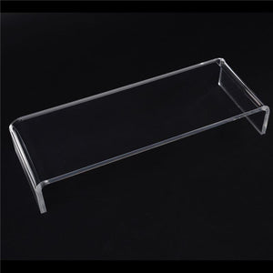 SUPPORTO IN VETRO ACRILICO TRASPARENTE PER COMPUTER TV SCHERMI 53 X 19 X 9 CM