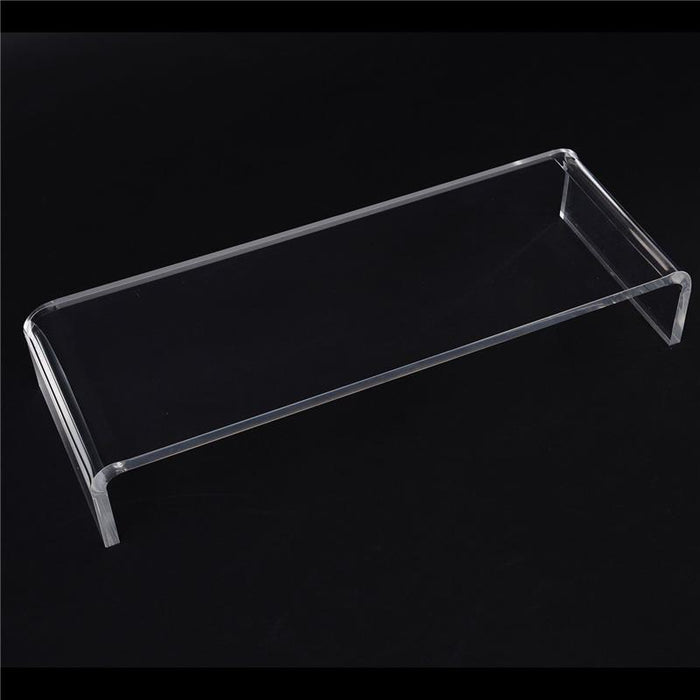 SUPPORTO IN VETRO ACRILICO TRASPARENTE PER COMPUTER TV SCHERMI 53 X 19 X 9 CM