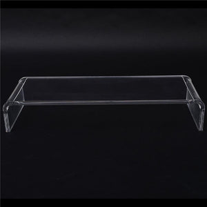 SUPPORTO IN VETRO ACRILICO TRASPARENTE PER COMPUTER TV SCHERMI 53 X 19 X 9 CM
