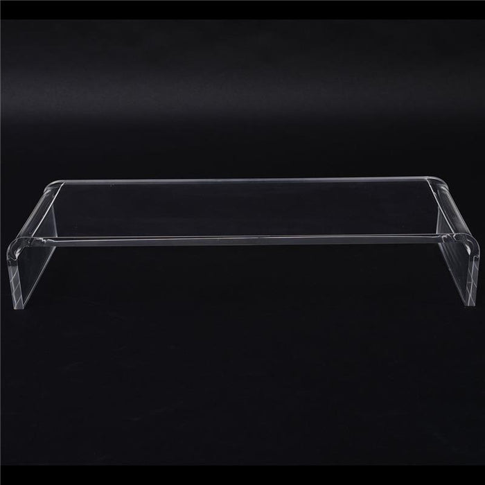 SUPPORTO IN VETRO ACRILICO TRASPARENTE PER COMPUTER TV SCHERMI 53 X 19 X 9 CM