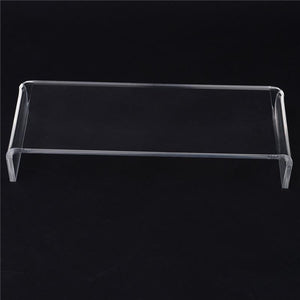 SUPPORTO IN VETRO ACRILICO TRASPARENTE PER COMPUTER TV SCHERMI 53 X 19 X 9 CM