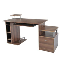 SCRIVANIA PER COMPUTER DA CAMERA O UFFICIO CON CASSETTO E LIBRERIA IN LEGNO 152 X 60 X 88 CM